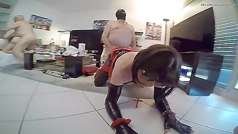 Sexy brunette mature ass fucked with a big black dick