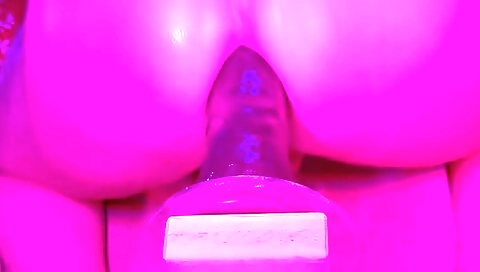 Busty milf sucking on a dildo in a sexy amateur porn video