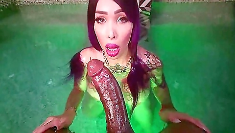 Blonde with a tattoo and a big ass fucks deep inside her body