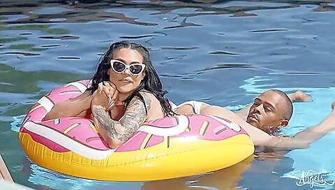 Interracial outdoor story with a blonde and a black man