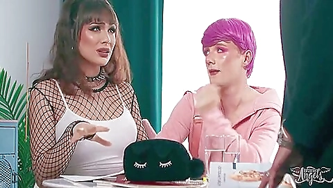 Anal brunette slut deepthroat and creampie after fucking