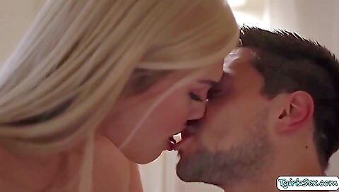 A shemale gets fucked hard on the bed in a strange way