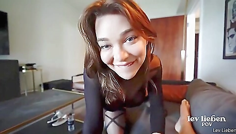 Sexy brunette blowjob and a handjob in hardcore anal pov