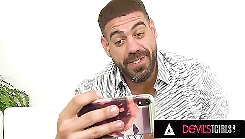 Busty trans babe gets deepthroated and fucked hard in all poses