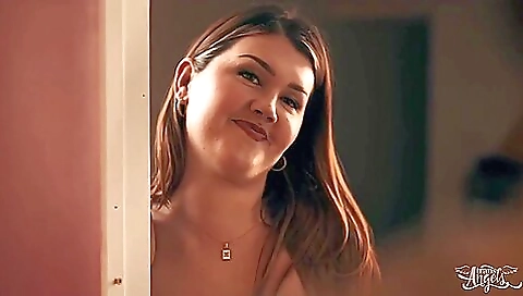 Brunette teen and a brunette girl are dominating a dude