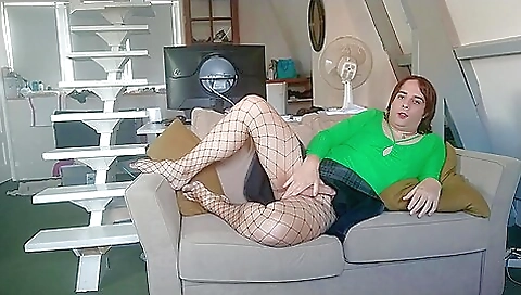 French redhead amateur solo video with hot brazenness