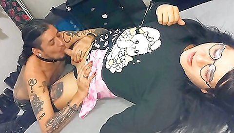 Brunette with a tattooed pussy gets fucked in an ass
