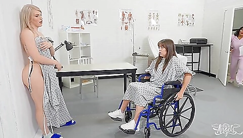 Sexy brunette and blonde milf lesbian and shemale sex